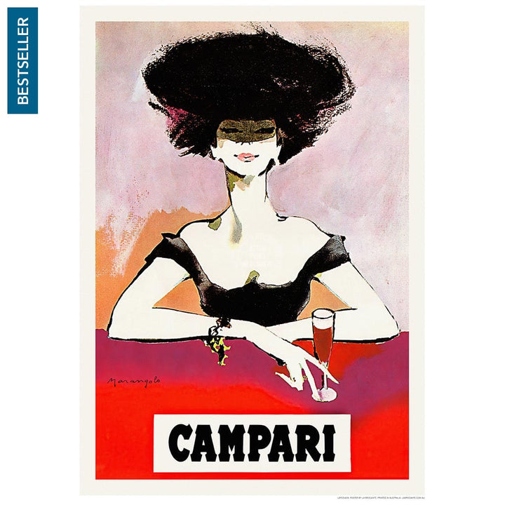 Campari Woman 1960S | Italy 422Mm X 295Mm 16.6 11.6 A3 / Unframed Print Art