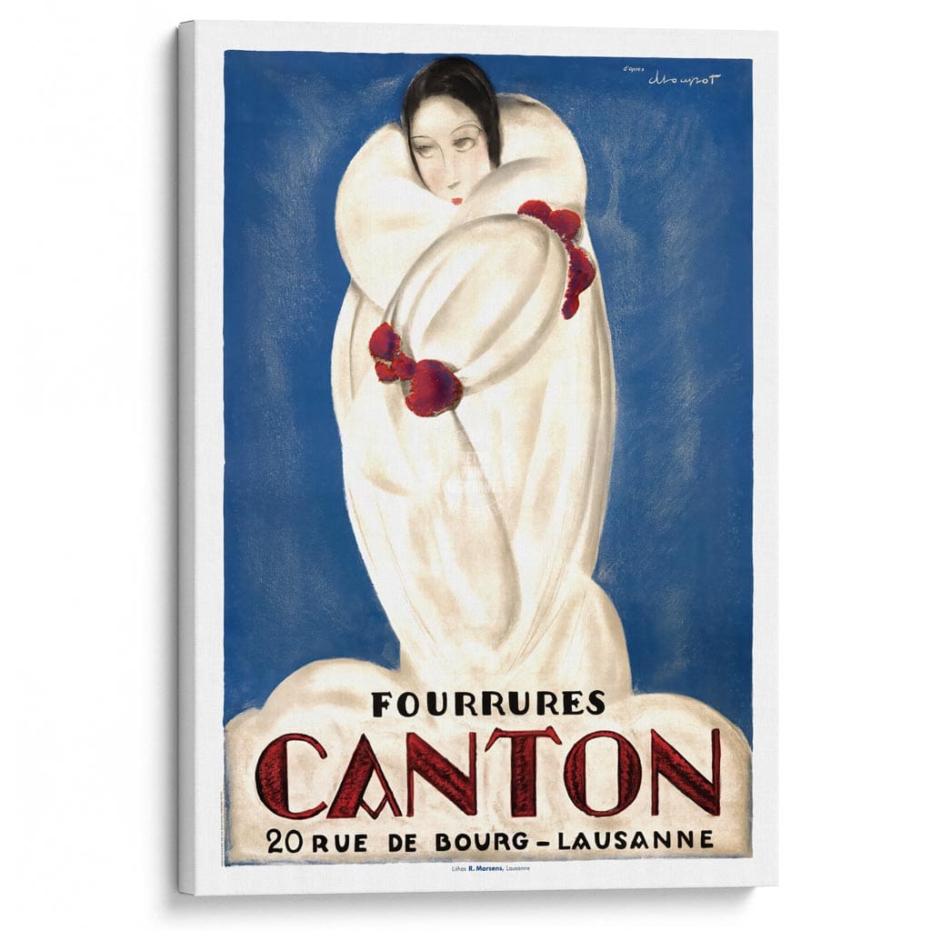 Canton Fourrures | Switzerland A3 297 X 420Mm 11.7 16.5 Inches / Stretched Canvas Print Art