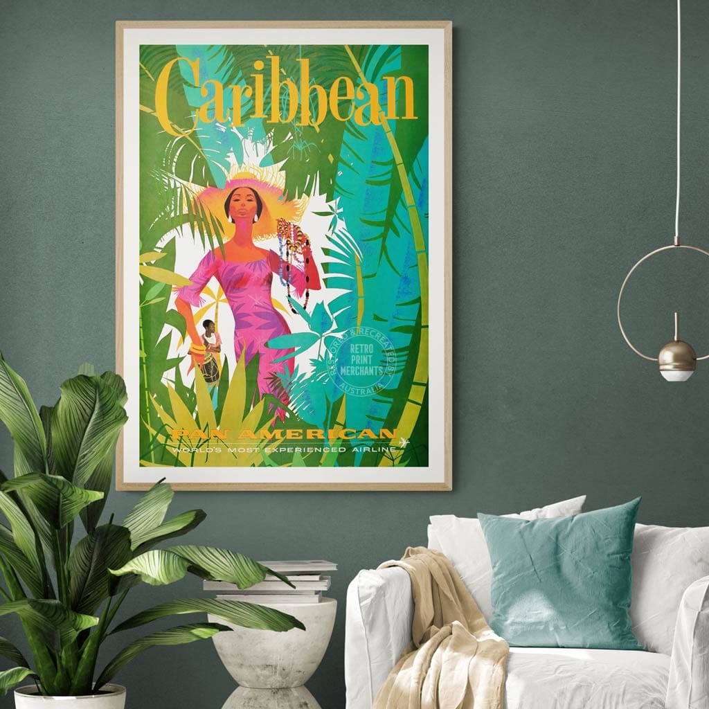 Caribbean Airline Poster | Usa Print Art