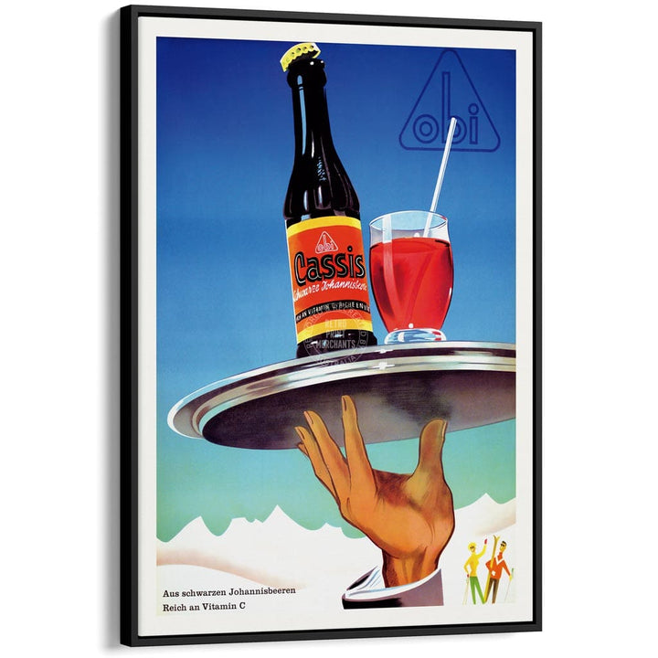 CASSIS FOR SKIERS | SWITZERLAND A3 | 297 x 420mm | 11.7 x 16.5 inches / Canvas Floating Frame: Black Timber Print Art