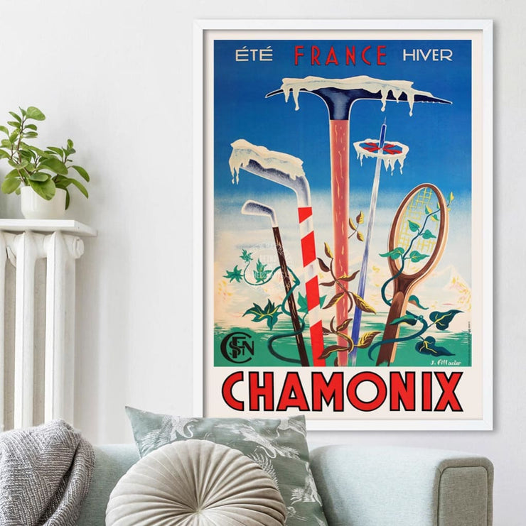 Chamonix Ete Hiver | France Print Art