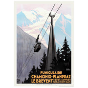Chamonix Funiculaire | France 422Mm X 295Mm 16.6 11.6 A3 / Unframed Print Art