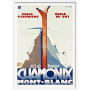 Chamonix Mont-Blanc | France A3 297 X 420Mm 11.7 16.5 Inches / Framed Print - White Timber Art