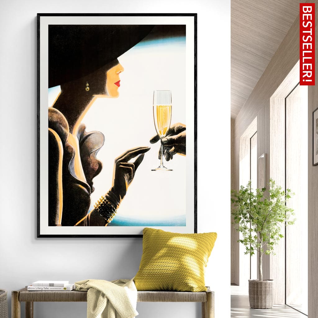 Champagne Woman | France Print Art