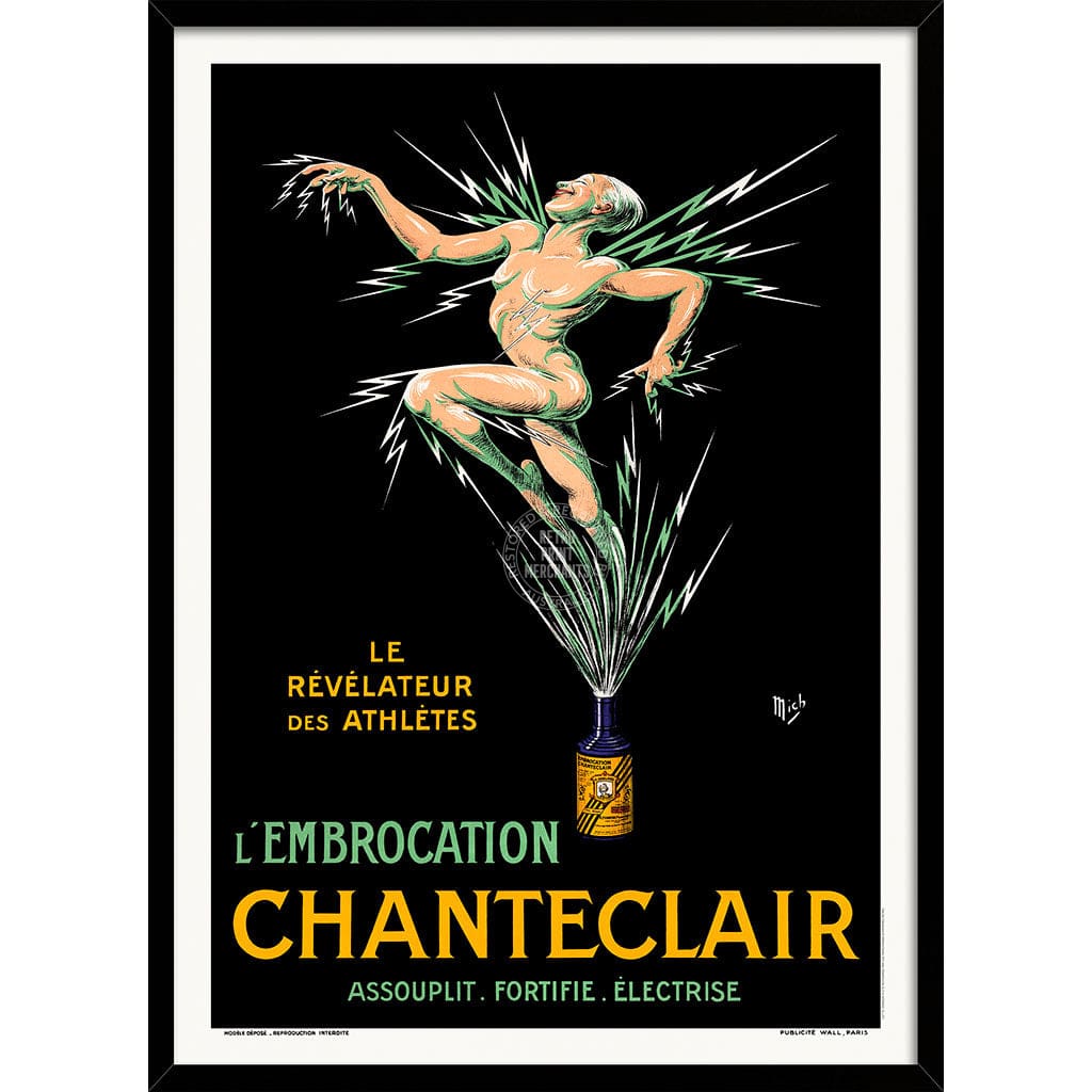 CHANTECLAIR 1917 | FRANCE A3 | 297 x 420mm | 11.7 x 16.5 inches / Framed Print: Black Timber Print Art