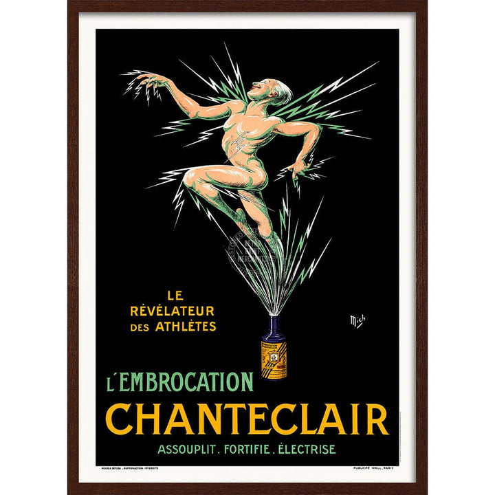 CHANTECLAIR 1917 | FRANCE A3 | 297 x 420mm | 11.7 x 16.5 inches / Framed Print: Chocolate Oak Timber Print Art