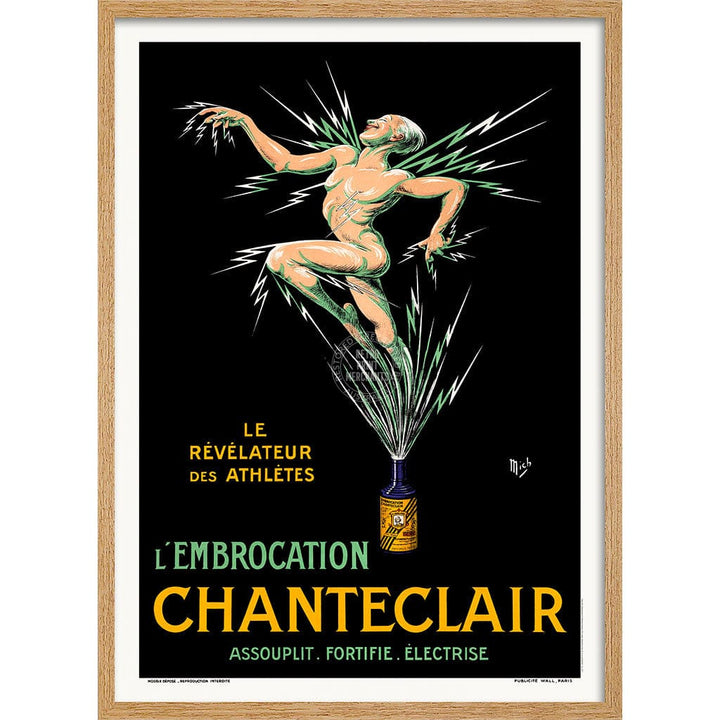 CHANTECLAIR 1917 | FRANCE A3 | 297 x 420mm | 11.7 x 16.5 inches / Framed Print: Natural Oak Timber Print Art