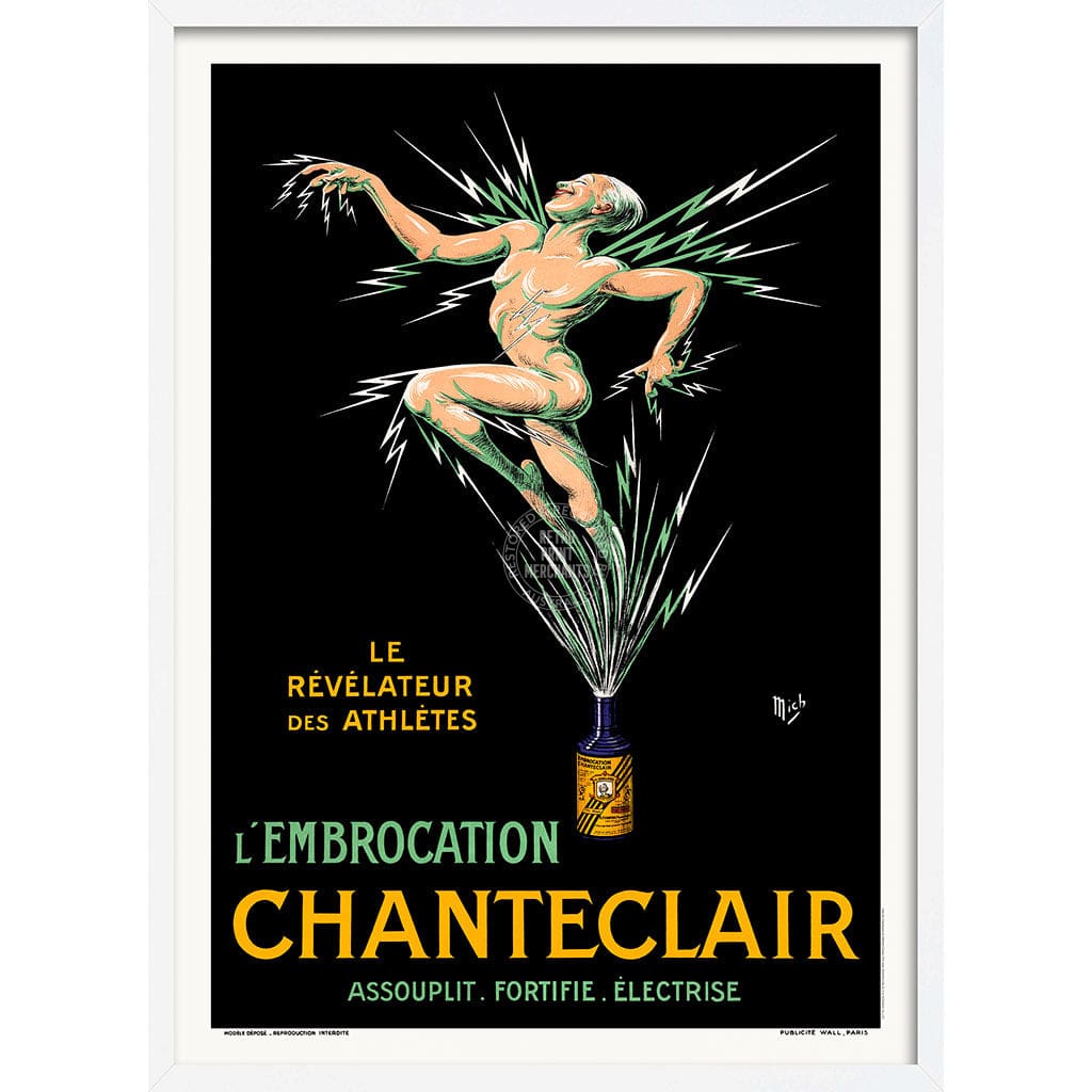 CHANTECLAIR 1917 | FRANCE A3 | 297 x 420mm | 11.7 x 16.5 inches / Framed Print: White Timber Print Art