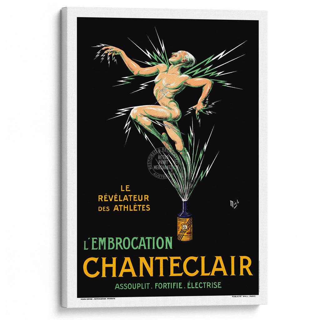 CHANTECLAIR 1917 | FRANCE A3 | 297 x 420mm | 11.7 x 16.5 inches / Stretched Canvas Print Art
