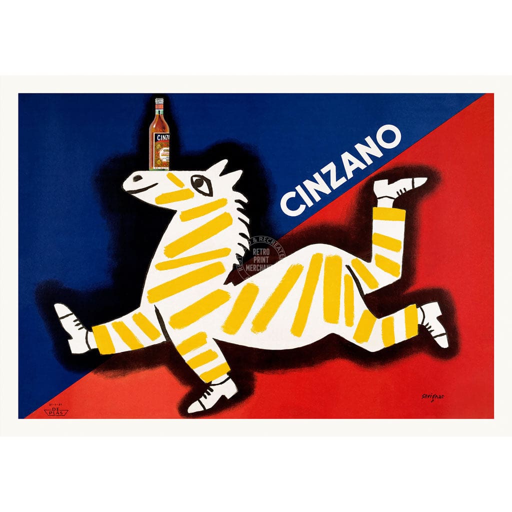 CINZANO ZEBRA | ITALY Print Art