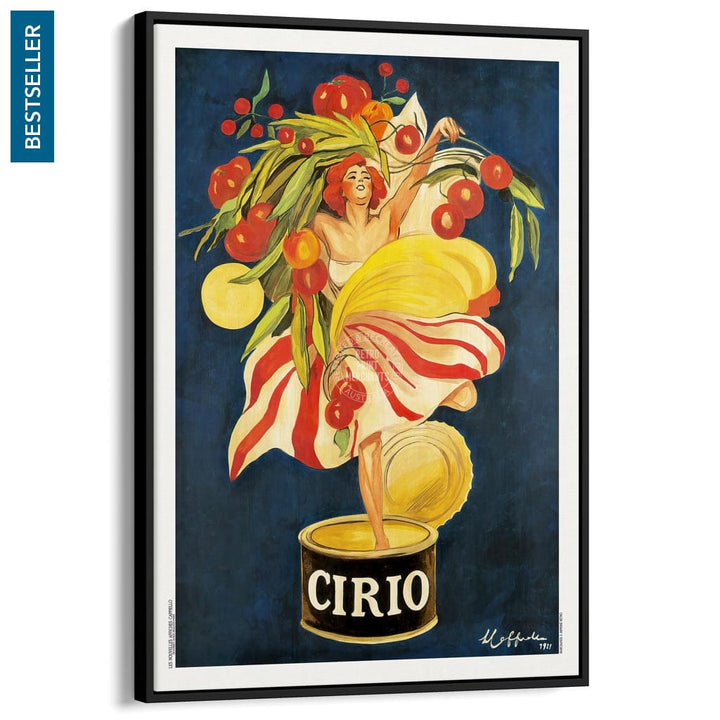 Cirio Tomatoes 1921 | France & Italy A3 297 X 420Mm 11.7 16.5 Inches / Canvas Floating Frame - Black