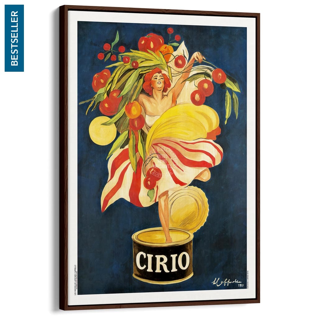 Cirio Tomatoes 1921 | France & Italy A3 297 X 420Mm 11.7 16.5 Inches / Canvas Floating Frame - Dark