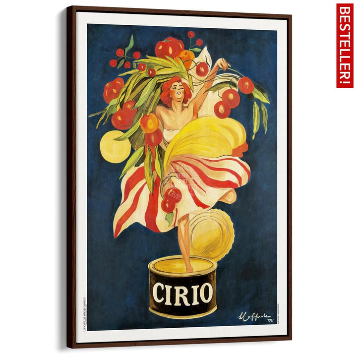 Cirio Tomatoes 1921 | France & Italy A3 297 X 420Mm 11.7 16.5 Inches / Canvas Floating Frame - Dark