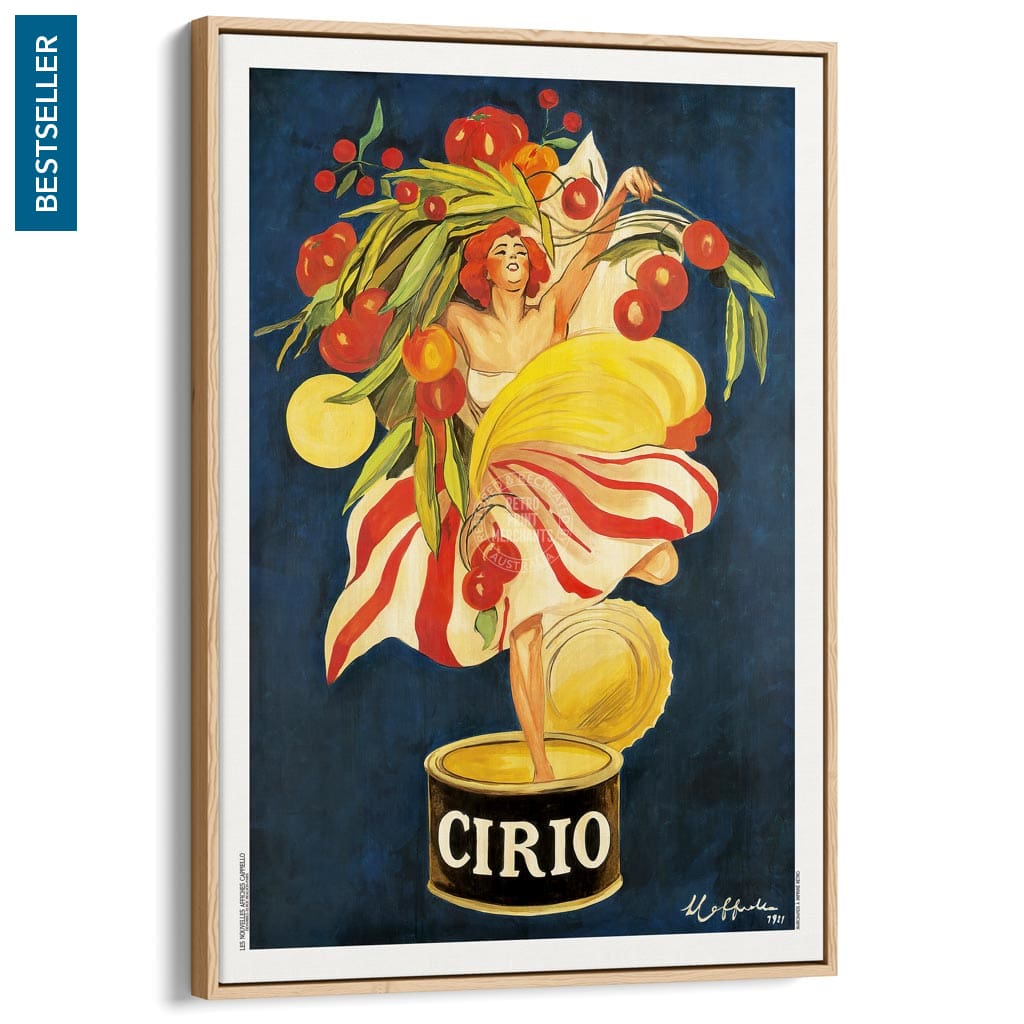 Cirio Tomatoes 1921 | France & Italy A3 297 X 420Mm 11.7 16.5 Inches / Canvas Floating Frame -