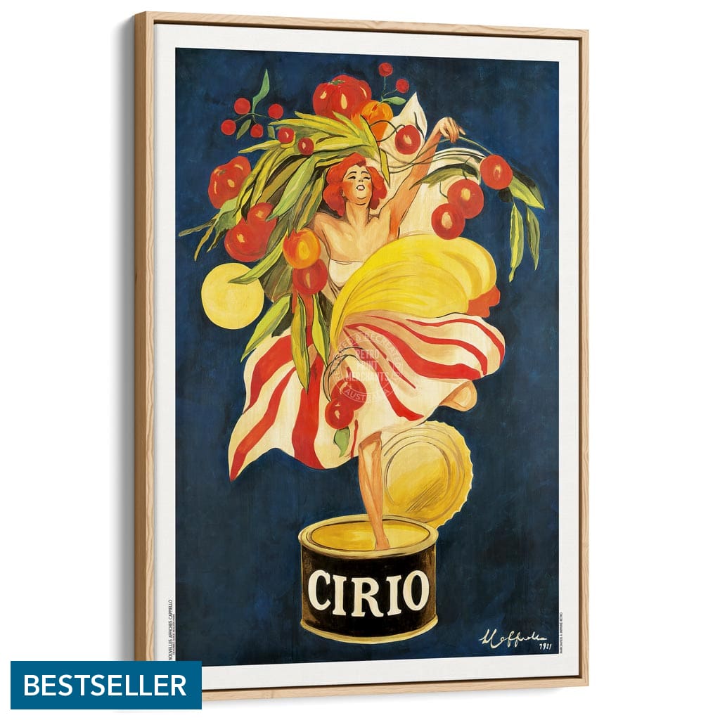 Cirio Tomatoes 1921 | France & Italy A3 297 X 420Mm 11.7 16.5 Inches / Canvas Floating Frame -