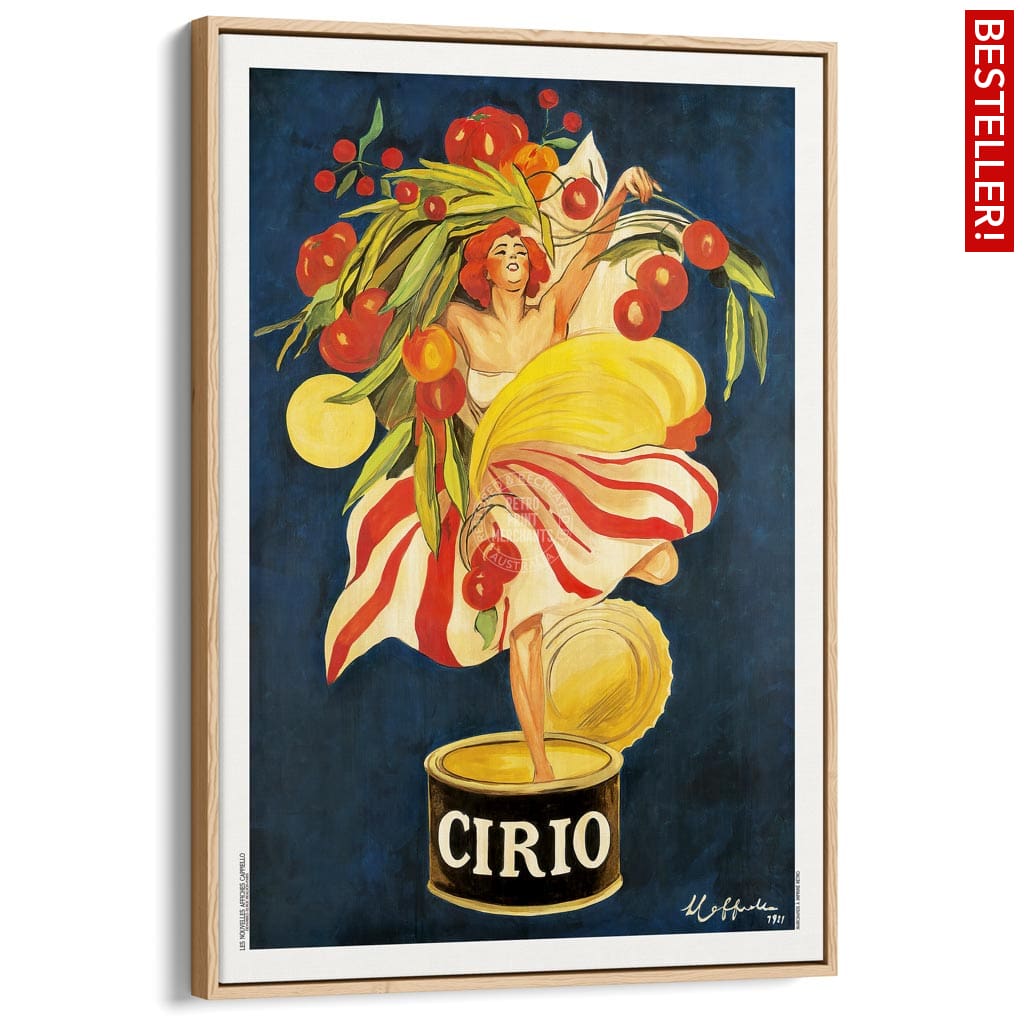 Cirio Tomatoes 1921 | France & Italy A3 297 X 420Mm 11.7 16.5 Inches / Canvas Floating Frame -