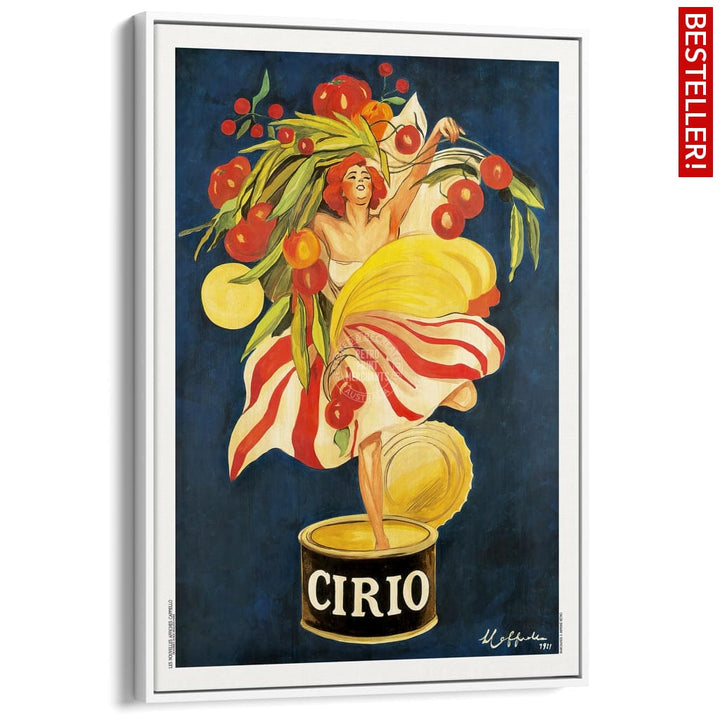Cirio Tomatoes 1921 | France & Italy A3 297 X 420Mm 11.7 16.5 Inches / Canvas Floating Frame - White