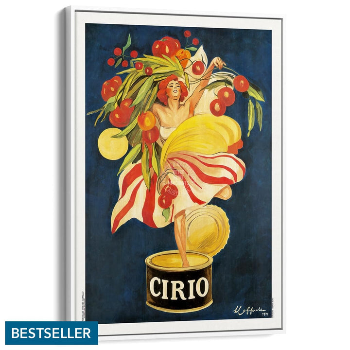 Cirio Tomatoes 1921 | France & Italy A3 297 X 420Mm 11.7 16.5 Inches / Canvas Floating Frame - White