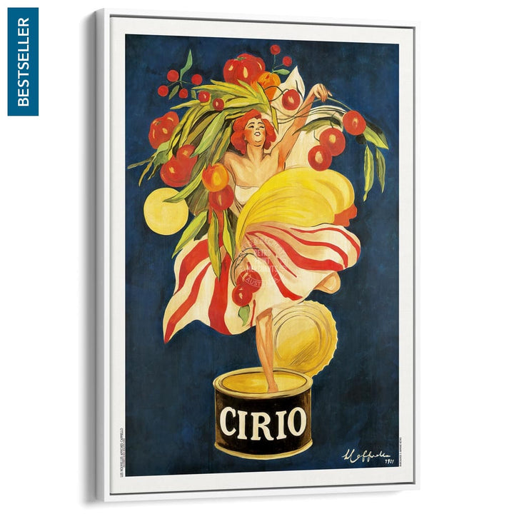 Cirio Tomatoes 1921 | France & Italy A3 297 X 420Mm 11.7 16.5 Inches / Canvas Floating Frame - White