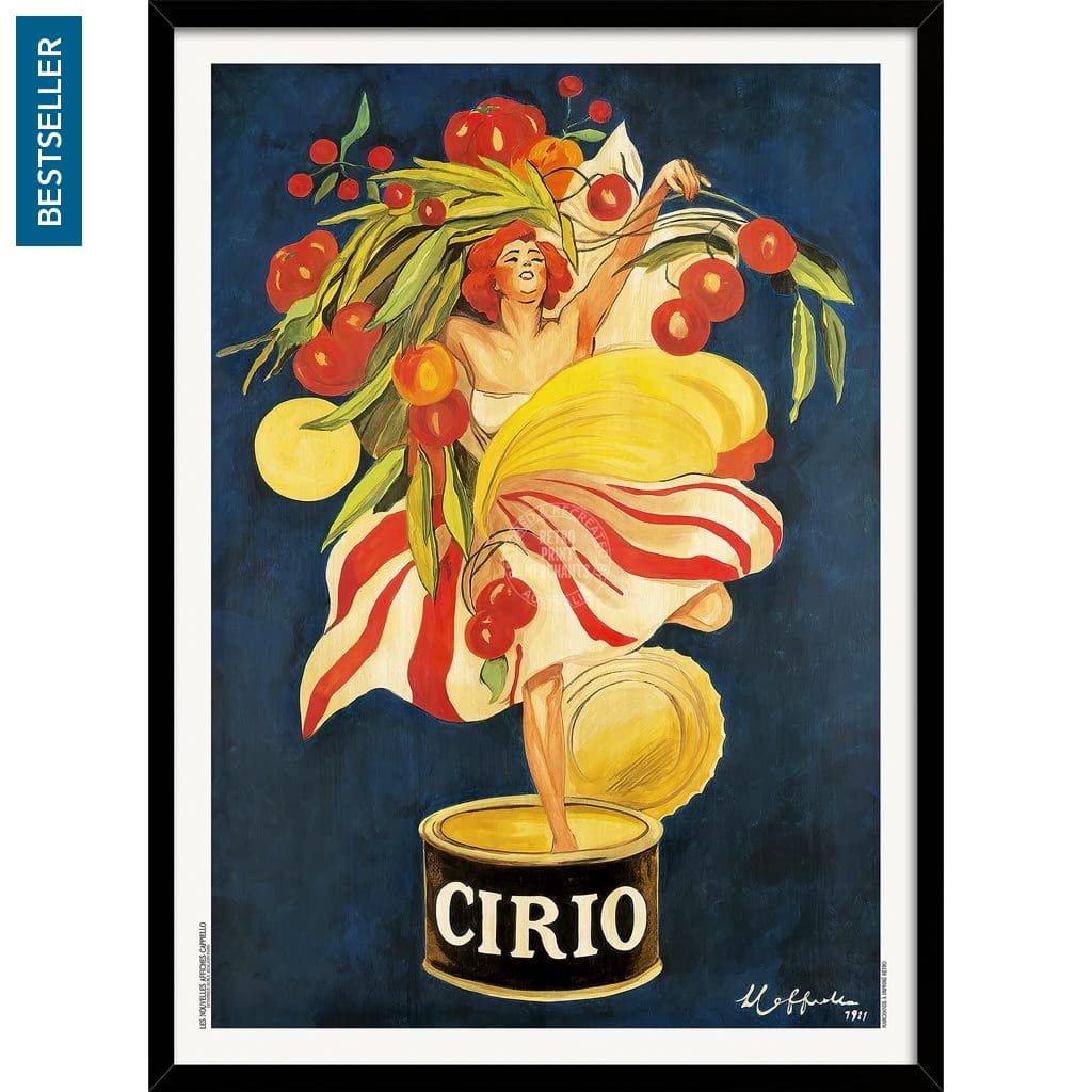 Cirio Tomatoes 1921 | France & Italy A3 297 X 420Mm 11.7 16.5 Inches / Framed Print - Black Timber