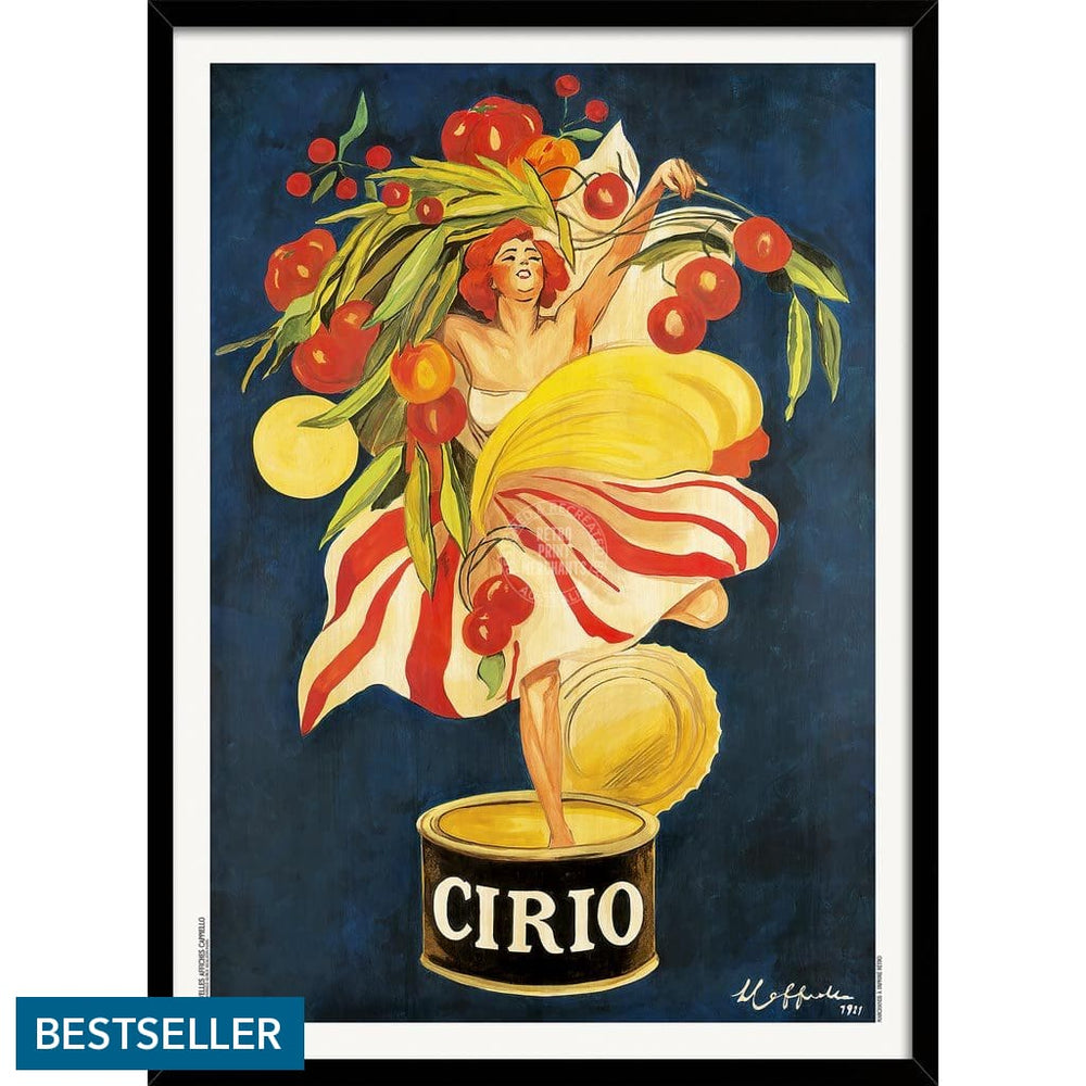 Cirio Tomatoes 1921 | France & Italy A3 297 X 420Mm 11.7 16.5 Inches / Framed Print - Black Timber