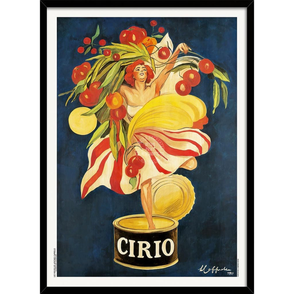 Cirio Tomatoes 1921 | France & Italy A3 297 X 420Mm 11.7 16.5 Inches / Framed Print - Black Timber