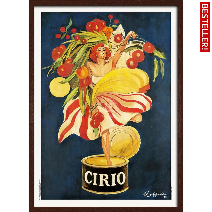 Cirio Tomatoes 1921 | France & Italy A3 297 X 420Mm 11.7 16.5 Inches / Framed Print - Dark Oak