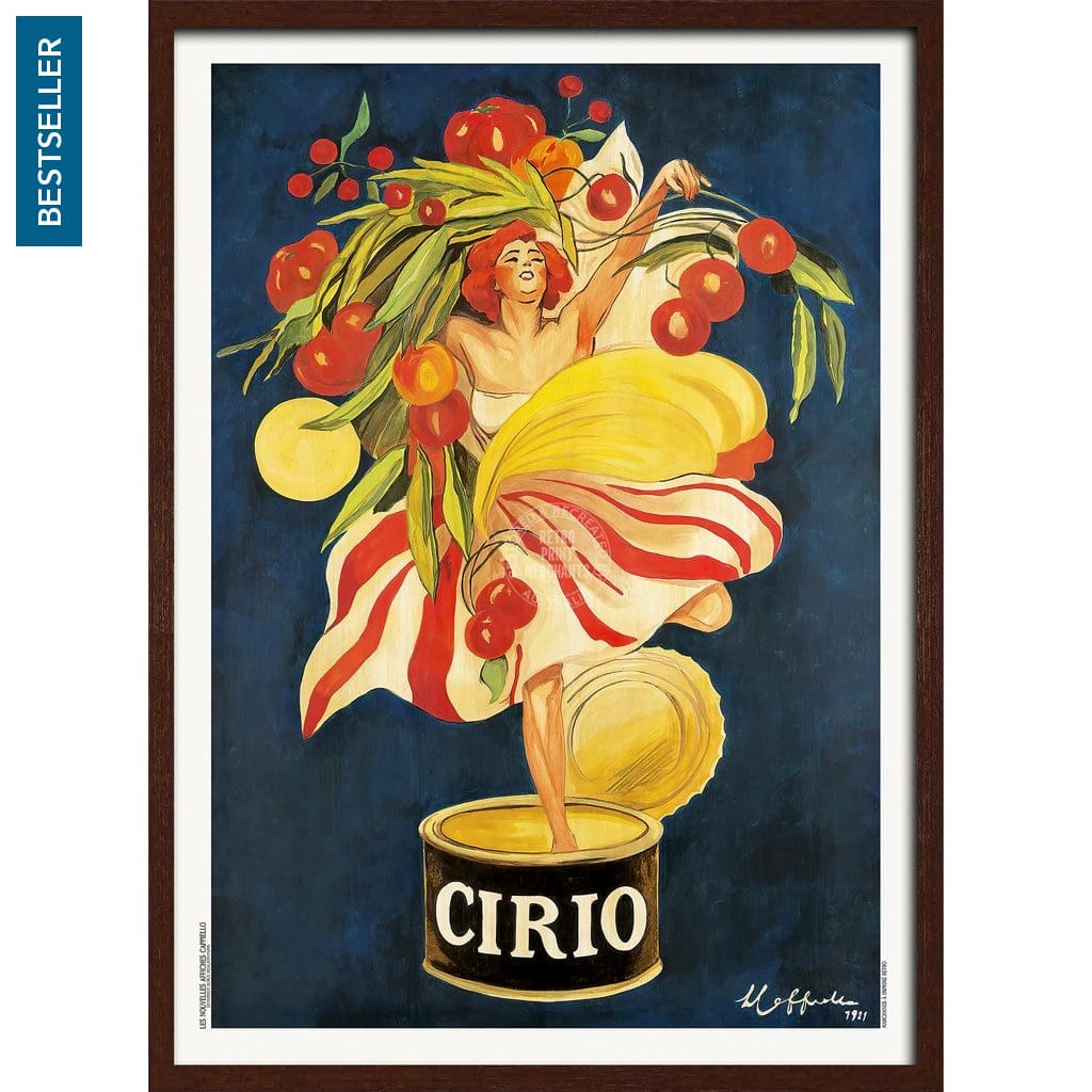 Cirio Tomatoes 1921 | France & Italy A3 297 X 420Mm 11.7 16.5 Inches / Framed Print - Dark Oak