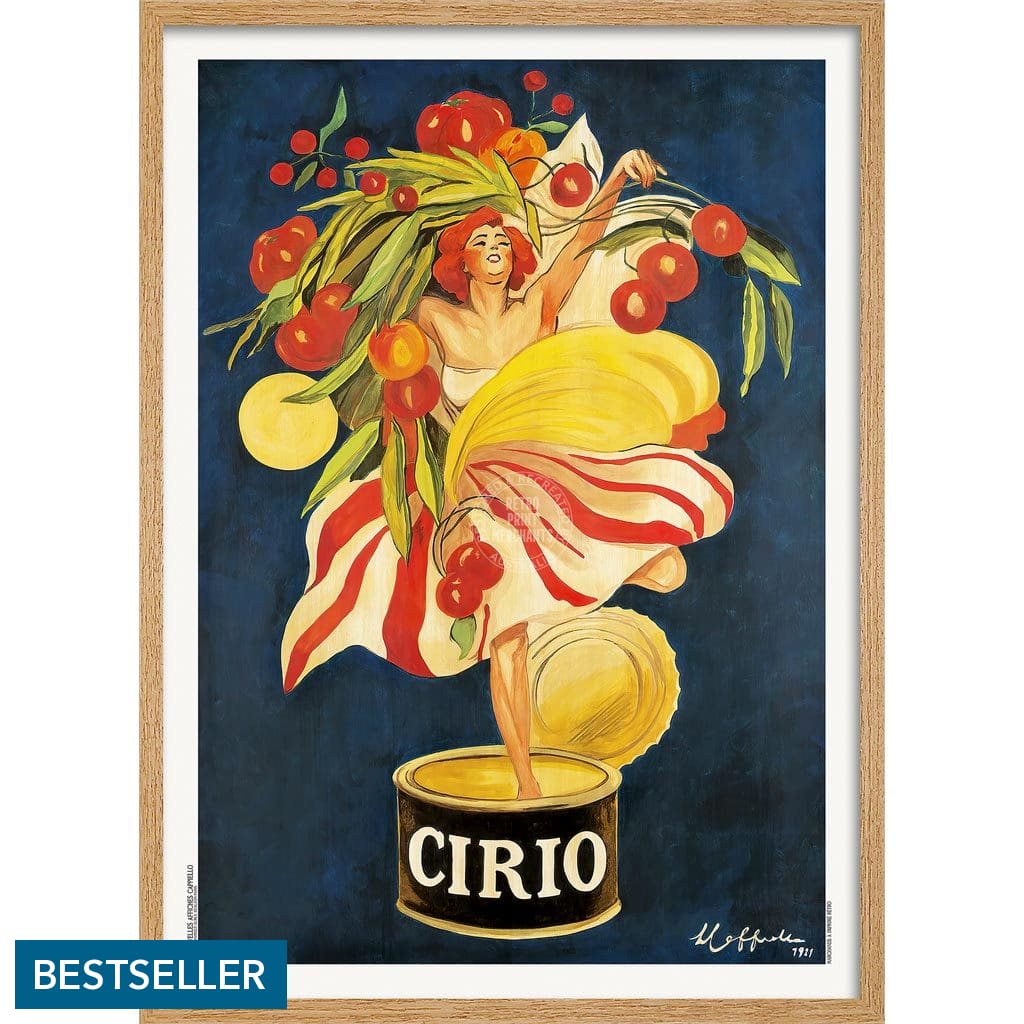 Cirio Tomatoes 1921 | France & Italy A3 297 X 420Mm 11.7 16.5 Inches / Framed Print - Natural Oak