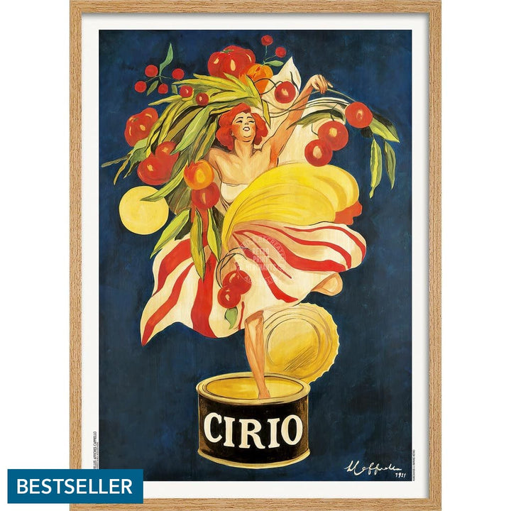 Cirio Tomatoes 1921 | France & Italy A3 297 X 420Mm 11.7 16.5 Inches / Framed Print - Natural Oak