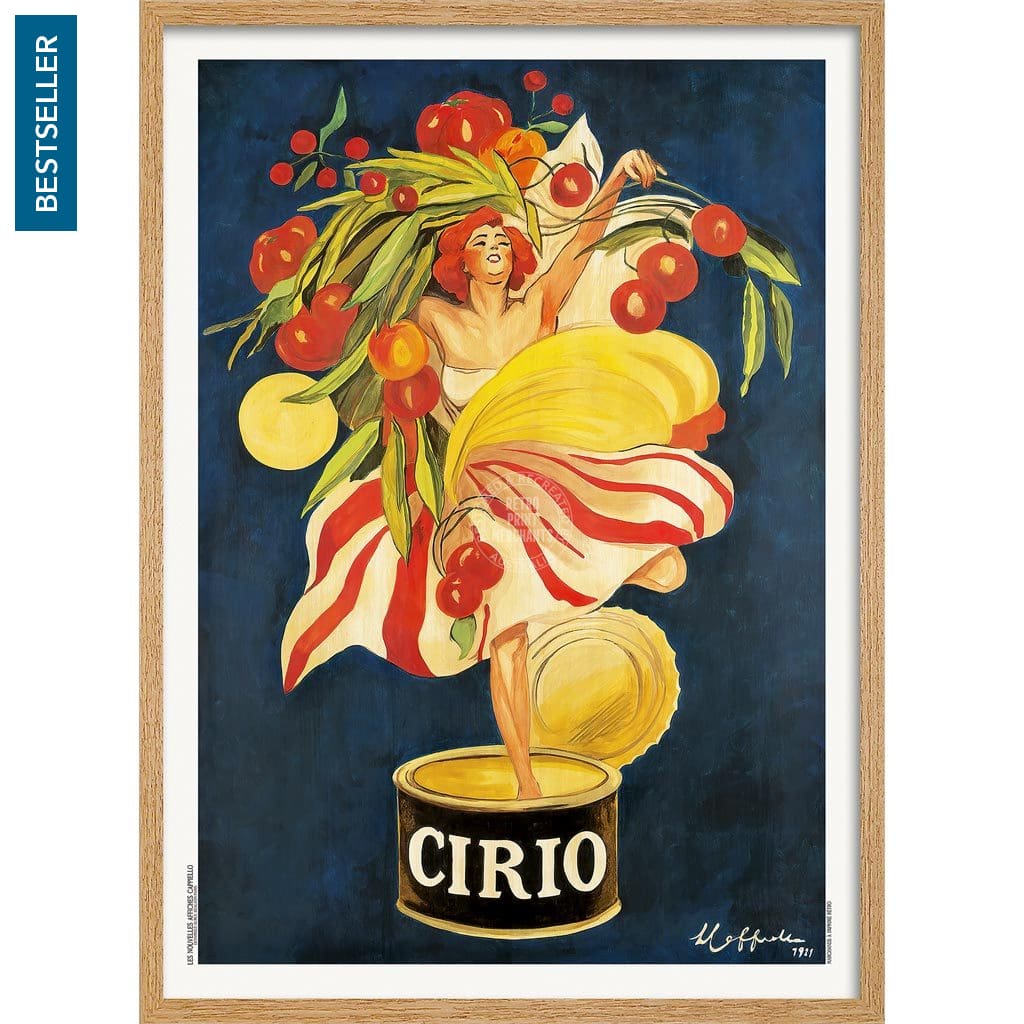 Cirio Tomatoes 1921 | France & Italy A3 297 X 420Mm 11.7 16.5 Inches / Framed Print - Natural Oak