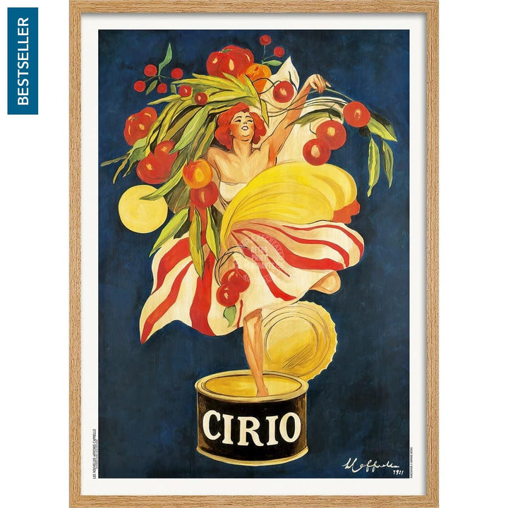 Cirio Tomatoes 1921 | France & Italy A3 297 X 420Mm 11.7 16.5 Inches / Framed Print - Natural Oak