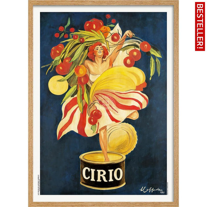 Cirio Tomatoes 1921 | France & Italy A3 297 X 420Mm 11.7 16.5 Inches / Framed Print - Natural Oak