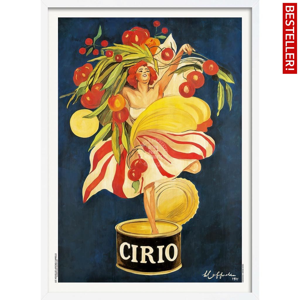 Cirio Tomatoes 1921 | France & Italy A3 297 X 420Mm 11.7 16.5 Inches / Framed Print - White Timber