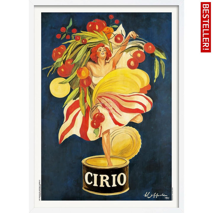 Cirio Tomatoes 1921 | France & Italy A3 297 X 420Mm 11.7 16.5 Inches / Framed Print - White Timber