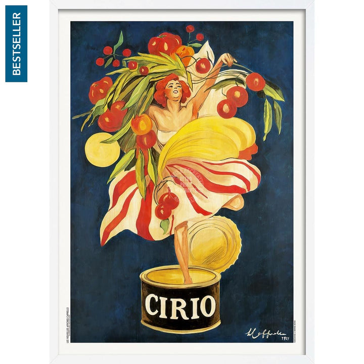 Cirio Tomatoes 1921 | France & Italy A3 297 X 420Mm 11.7 16.5 Inches / Framed Print - White Timber