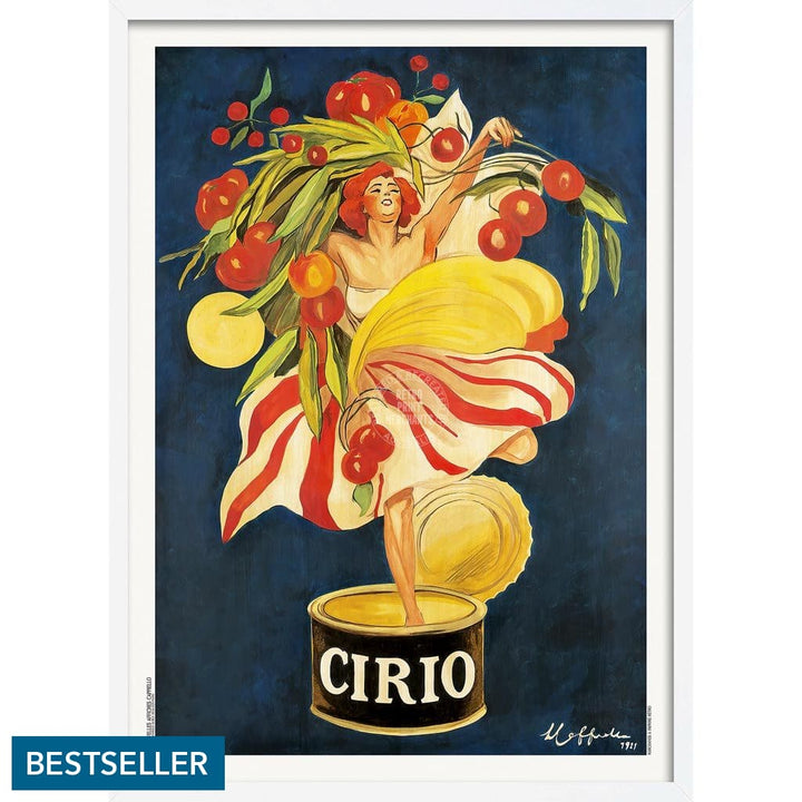 Cirio Tomatoes 1921 | France & Italy A3 297 X 420Mm 11.7 16.5 Inches / Framed Print - White Timber