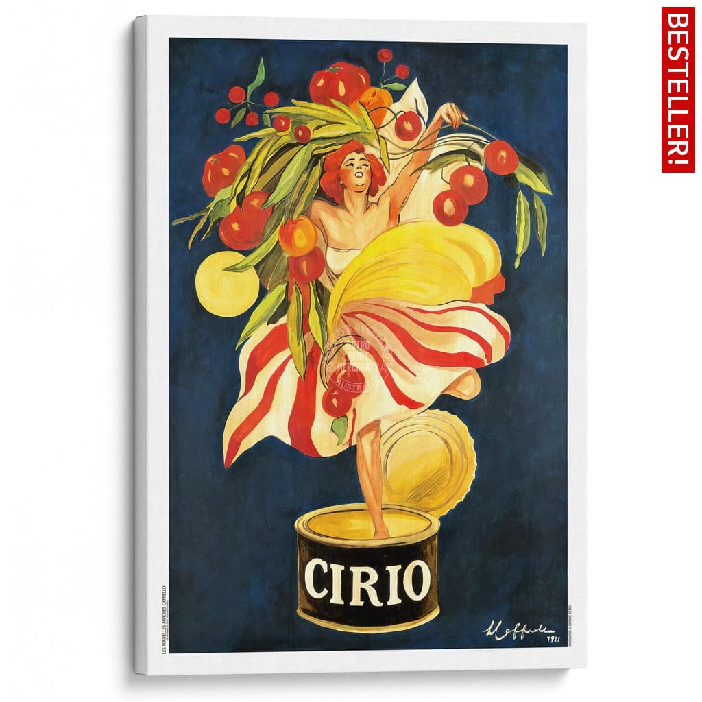 Cirio Tomatoes 1921 | France & Italy A3 297 X 420Mm 11.7 16.5 Inches / Stretched Canvas Print Art