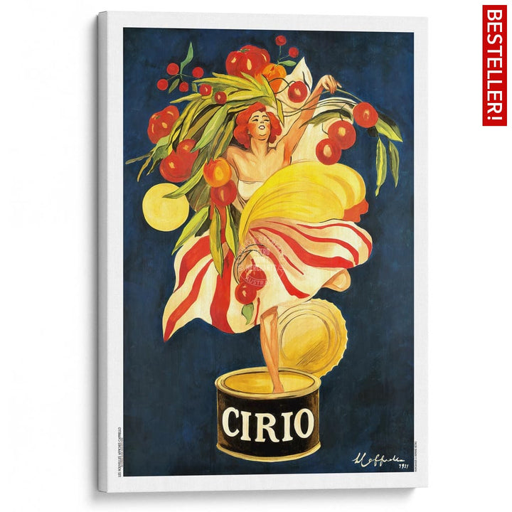 Cirio Tomatoes 1921 | France & Italy A3 297 X 420Mm 11.7 16.5 Inches / Stretched Canvas Print Art