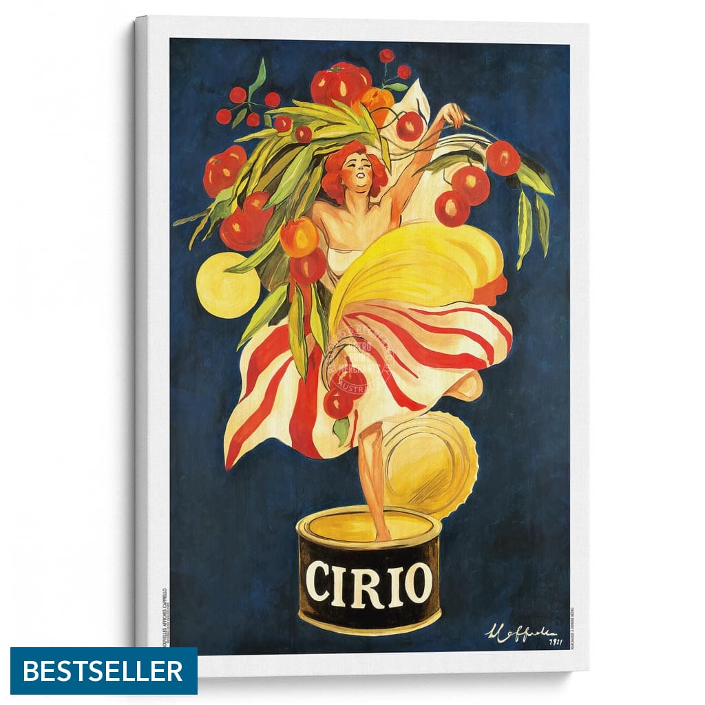 Cirio Tomatoes 1921 | France & Italy A3 297 X 420Mm 11.7 16.5 Inches / Stretched Canvas Print Art