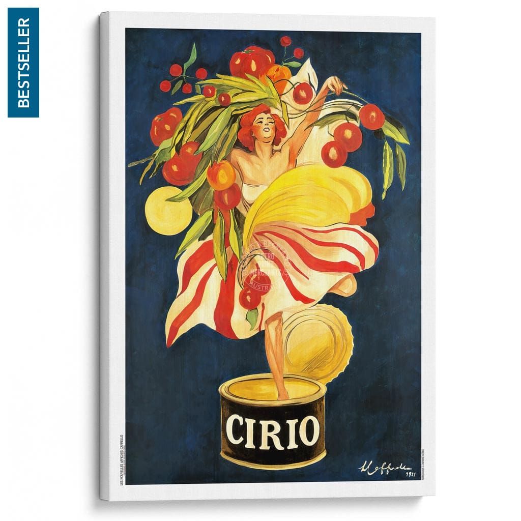 Cirio Tomatoes 1921 | France & Italy A3 297 X 420Mm 11.7 16.5 Inches / Stretched Canvas Print Art