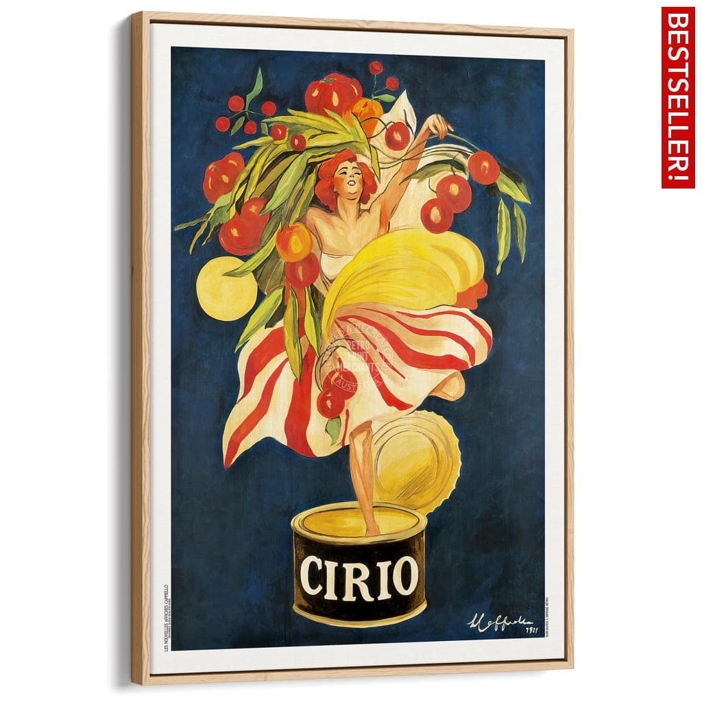 Cirio Tomatoes 1921 | France & Italy A3 297 X 420Mm 11.7 16.5 Inches / Canvas Floating Frame -