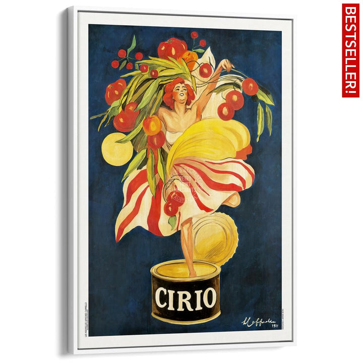 Cirio Tomatoes 1921 | France & Italy A3 297 X 420Mm 11.7 16.5 Inches / Canvas Floating Frame - White
