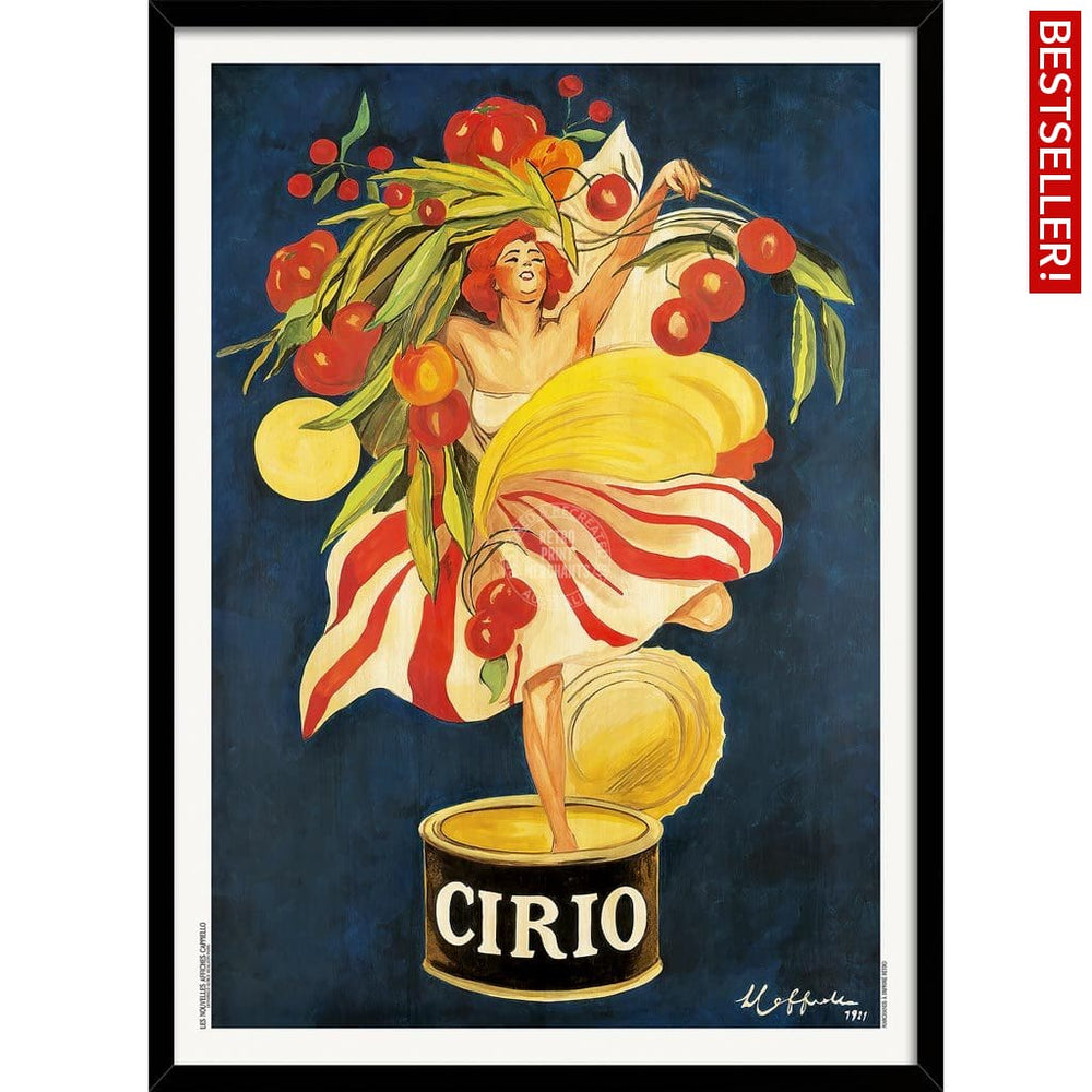 Cirio Tomatoes 1921 | France & Italy A3 297 X 420Mm 11.7 16.5 Inches / Framed Print - Black Timber