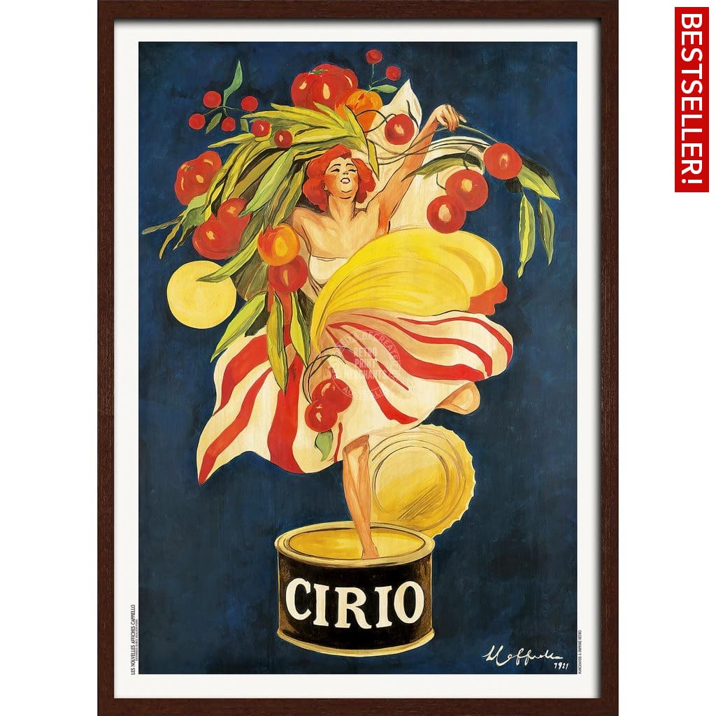 Cirio Tomatoes 1921 | France & Italy A3 297 X 420Mm 11.7 16.5 Inches / Framed Print - Dark Oak