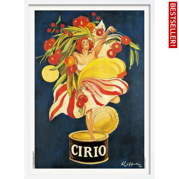 Cirio Tomatoes 1921 | France & Italy A3 297 X 420Mm 11.7 16.5 Inches / Framed Print - White Timber