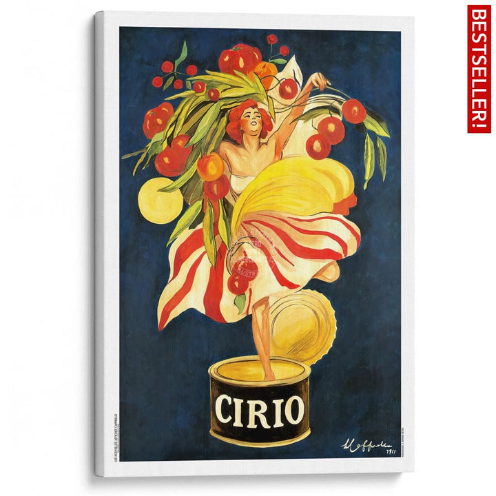Cirio Tomatoes 1921 | France & Italy A3 297 X 420Mm 11.7 16.5 Inches / Stretched Canvas Print Art