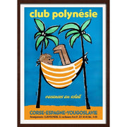 Club Polynesie | France A3 297 X 420Mm 11.7 16.5 Inches / Framed Print - Dark Oak Timber Art