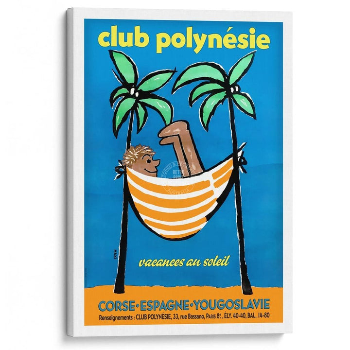 Club Polynesie | France A3 297 X 420Mm 11.7 16.5 Inches / Stretched Canvas Print Art