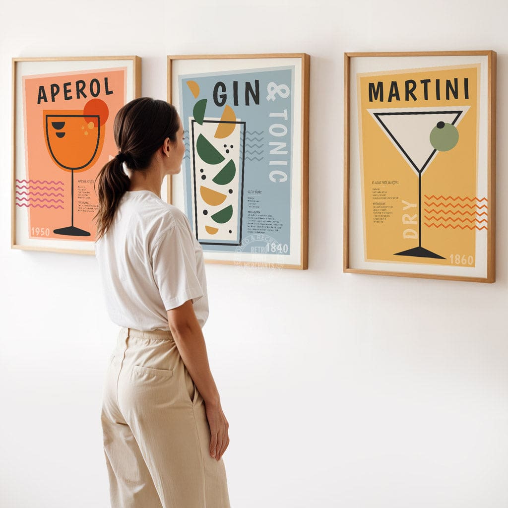 COCKTAIL FRAMED SET Print Art